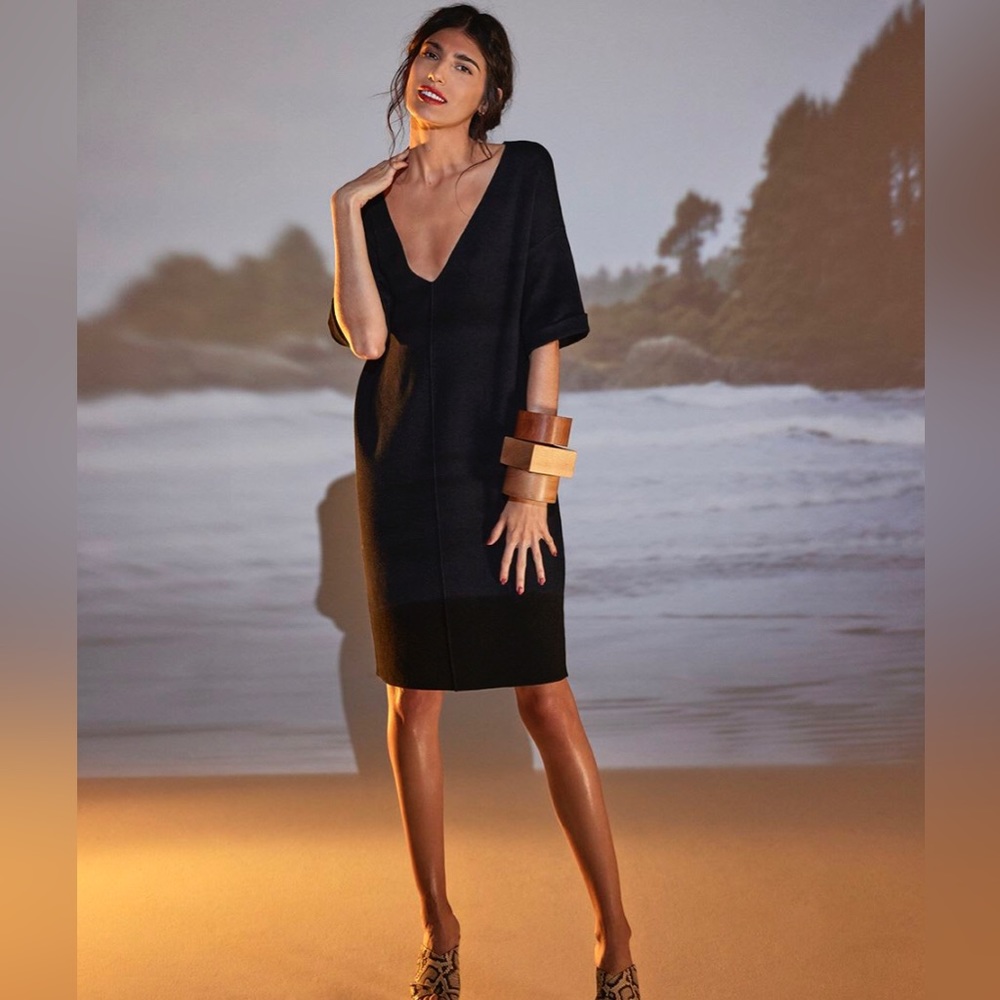 Rw&Co knit dress size small in black (also available in dusty rose pink)